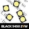 Светодиод 5450 3-чип БЕЛО-ЖЕЛТЫЙ 2YW 7000K (Ж: 2 чип, Б: 1 чип 7000К) (LEDSTUDIO) BLACK SPECIAL